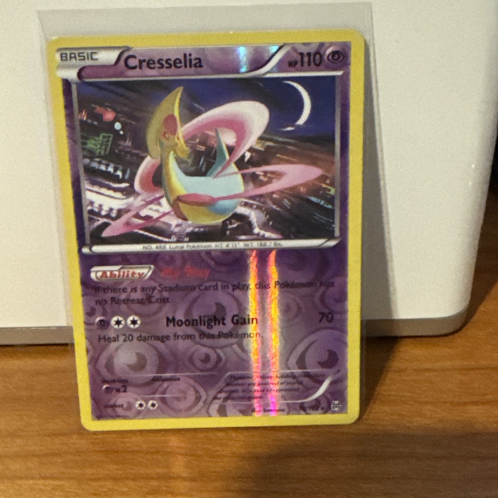 CRESSELIA Reverse Holo RARE POKEMON 2015 Xy Breakthrough TCG Card# 70/162 LP/NM