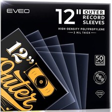 50 Vinyl Record Sleeves Outer   Crystal Clear Outer Vinyl Sleeves LP Album Co...