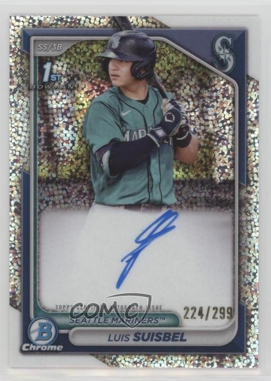 2024 Bowman Chrome Prospect Speckle Refractor /299 Luis Suisbel #CPA-LS Auto e3f