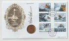 13/3/2008 UK GB Coin FDC - Mayday - Rescue at Sea - Hand Signed - 1908 1d Coin