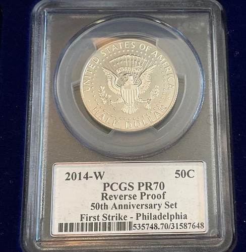 2014 Kennedy Half Dollar 50th Anniversary Set 4pc PCGS MS/PR 70 1st Strike w box - Picture 9 of 9