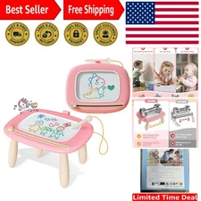 Kikidex Magnetic Drawing Board, Toddler Girl Toys for 1-2  Old, Doodle Board