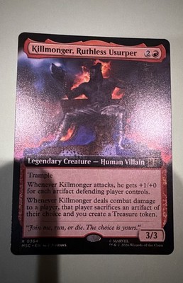 Killmonger, Ruthless Usurper (Extended Art) Commander: Marvel Super Heroes Mtg