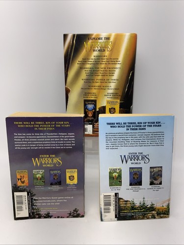 Warriors: Power of Three By Erin Hunter Books 1-3 Dark River, Outcast, The Sight - Imagen 2 de 3