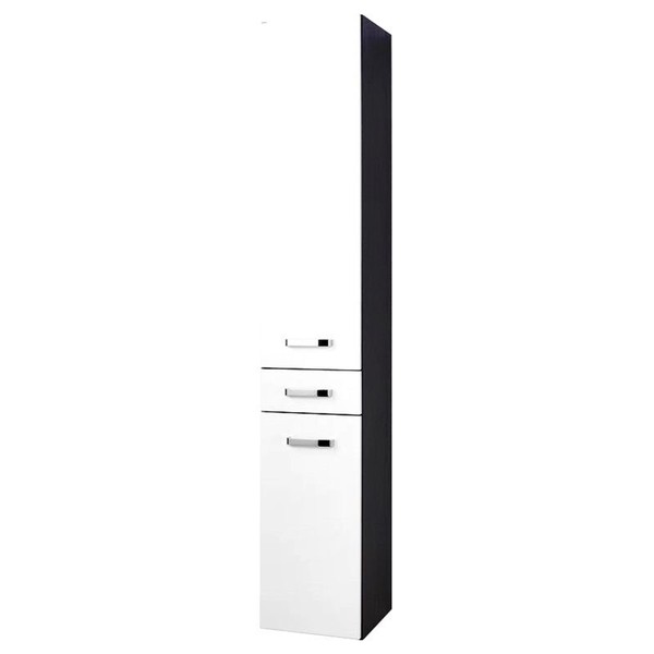Hochschrank Seitenschrank Badezimmer Hochglanz Weiß BadezimmermöBel Badschrank-image