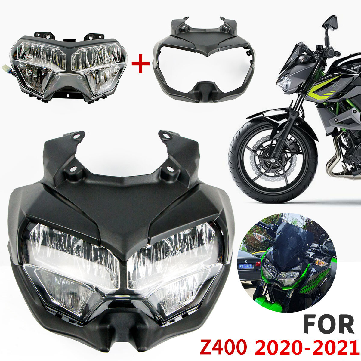 ℳ. Fit for Kawasaki Z650 Z400 2020-2021 Front Upper Fairing