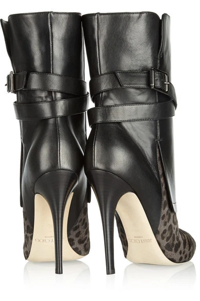 Jimmy Choo Botines Estampado Leopardo Pelo de becerro y Cuero Z123126 Talla 40.5 EU Foto 3 de 4