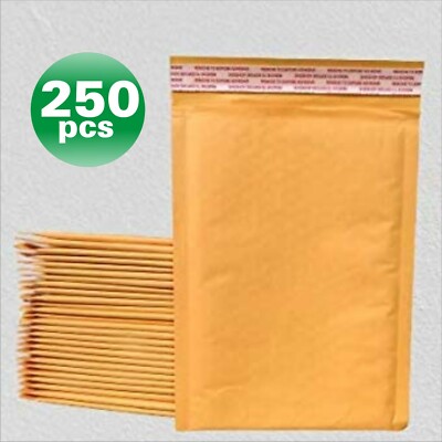 SuperPackage  250 #0 (Inner 6x9) Kraft Bubble Mailers Padded Envelopes