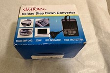 Simran SMF-200 Watt Deluxe Step Down Voltage Converter Int'l Travel AC 220V/240V