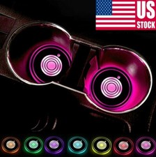 7-colors Led Car Cup Bottle Holder Mat Coaster Pad Atmosphere Lights Lamp Decor
