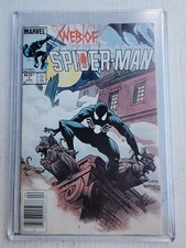 Web of Spider-Man 1 Symbiote Black Venom Costume 1985 Marvel Comics VF+ 