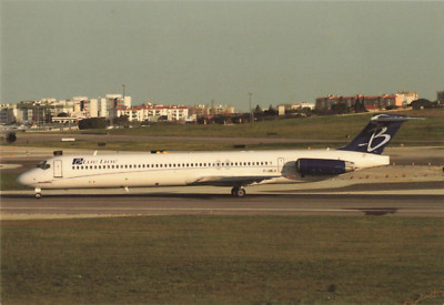 Postcard Airline BLUE LINE F-GMLK MD-83 CC7.