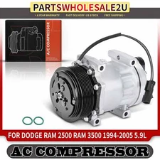 AC Compressor w/ Clutch & Pulley for Dodge Ram 2500 Ram 3500 Ram 4000 55055339AJ