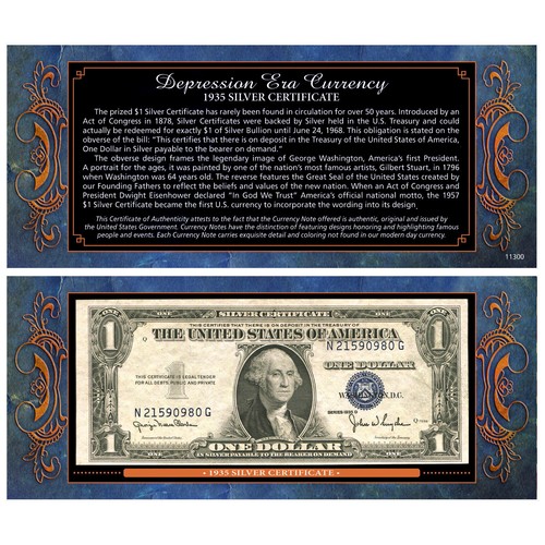 NEW American Coin Treasures Depression Era Currency 11300