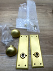Signature Hardware Sh552123Sb, Dummy, 2 Door Knobs w 2 Plates, Satin Brass