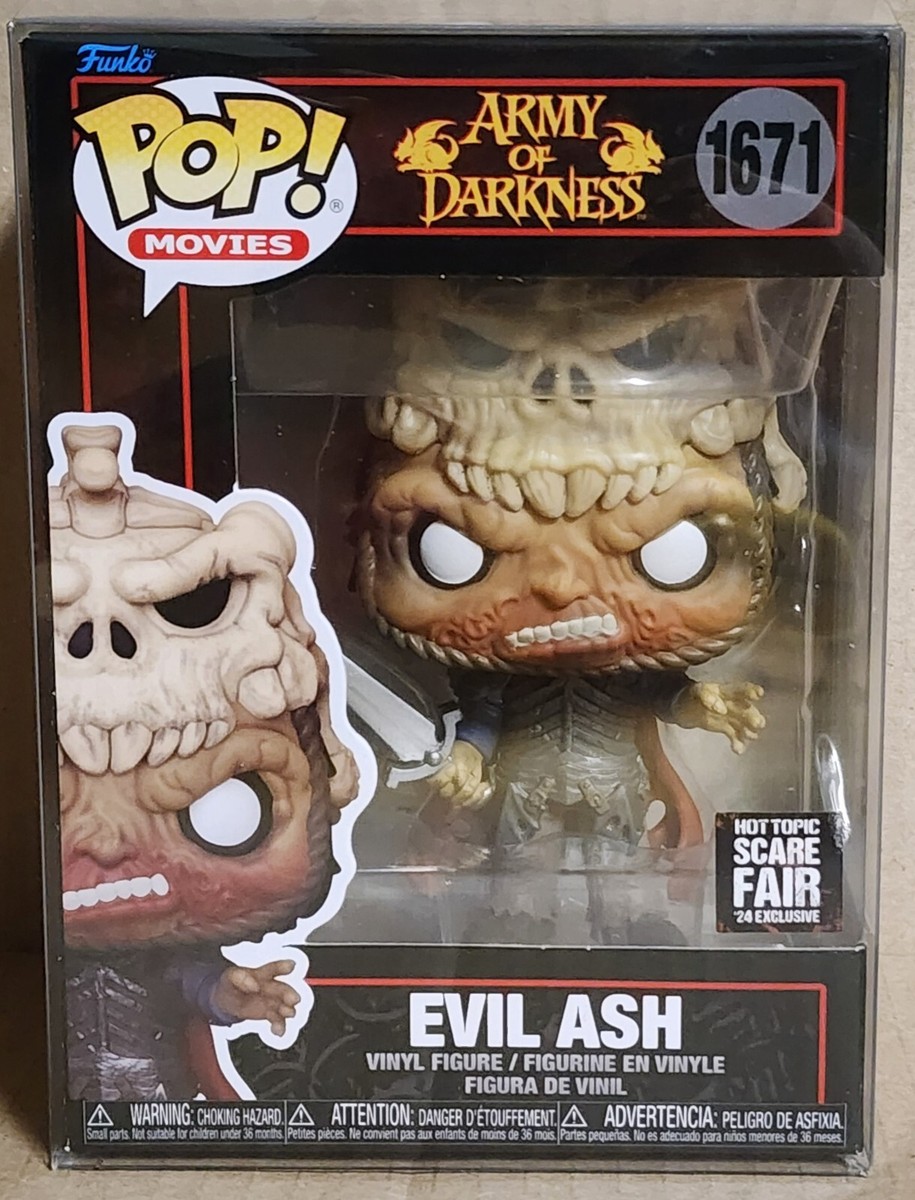Funko Pop! Army Of Darkness #1671 EVIL ASH Hot Topic 2024 Exclusive  w/Protector