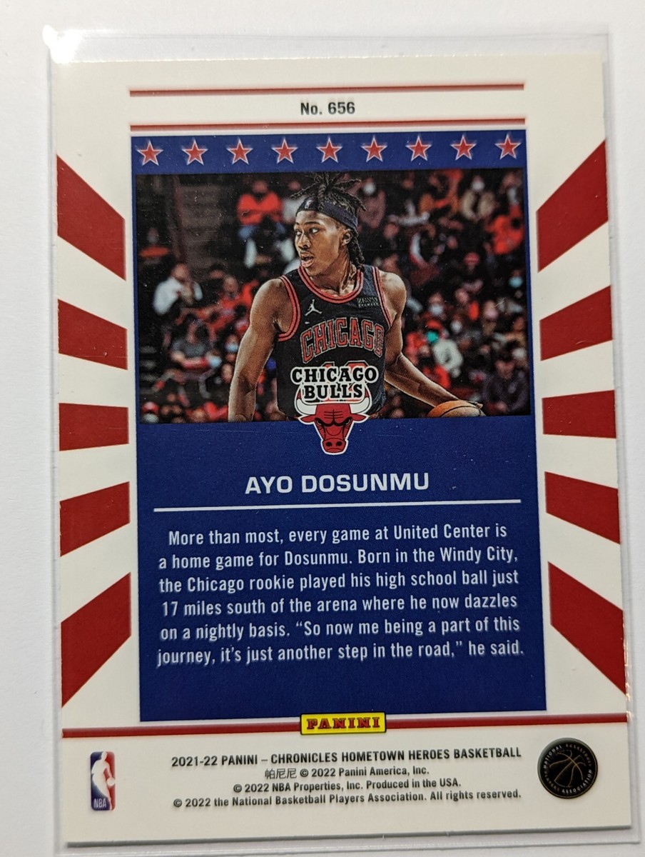 Ayo Dosunmu 2021-22 Chronicles Hometown Heroes Rookie RC #656