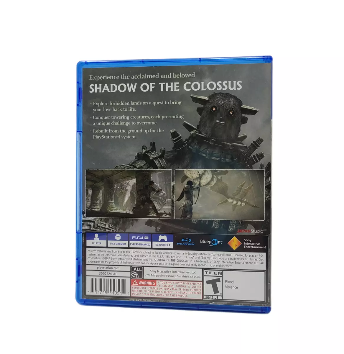 Shadow of the Colossus, Sony, PlayStation 4, 711719510512 