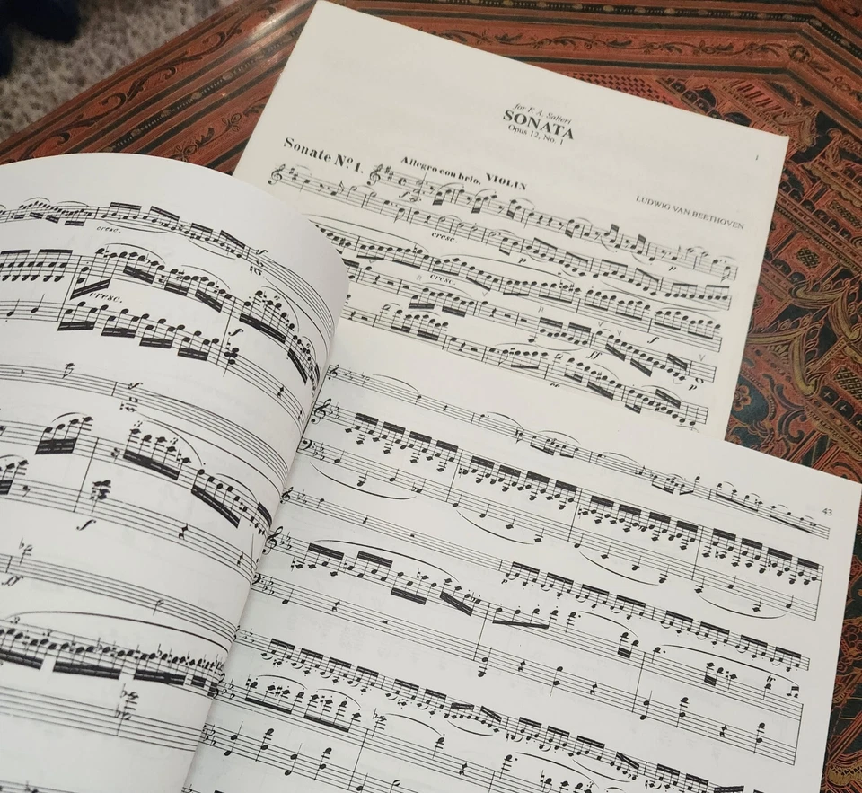 BEETHOVEN, Ten Sonatas for Violin and Piano, Vol 1, # 1-5 - Image 2 of 3