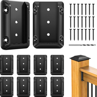 Steel 20 PCS Deck Railing Bracket Connectors for 2x4 (Actual 1.5 x3...