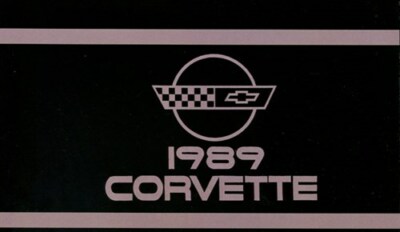 Corvette 1989 Bedienungsanleitung Chevrolet Owners Book