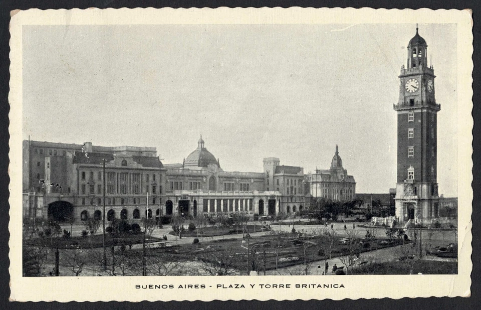 Postal Argentina 1939 - Torre y Plaza Británica - Buenos Aires a Suiza Foto 2 de 3