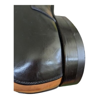 Alexander McQueen Black Leather Tan Elastic Square Toe  display picture 3