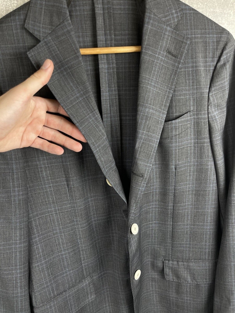 Lardini Ing Loro Piana 3 Buttons Wool Gray/Blue Blazer