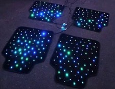 Starlight LED Fiber Optic Car Floor Mats – Multi-Color Glow, Sound Reactive
