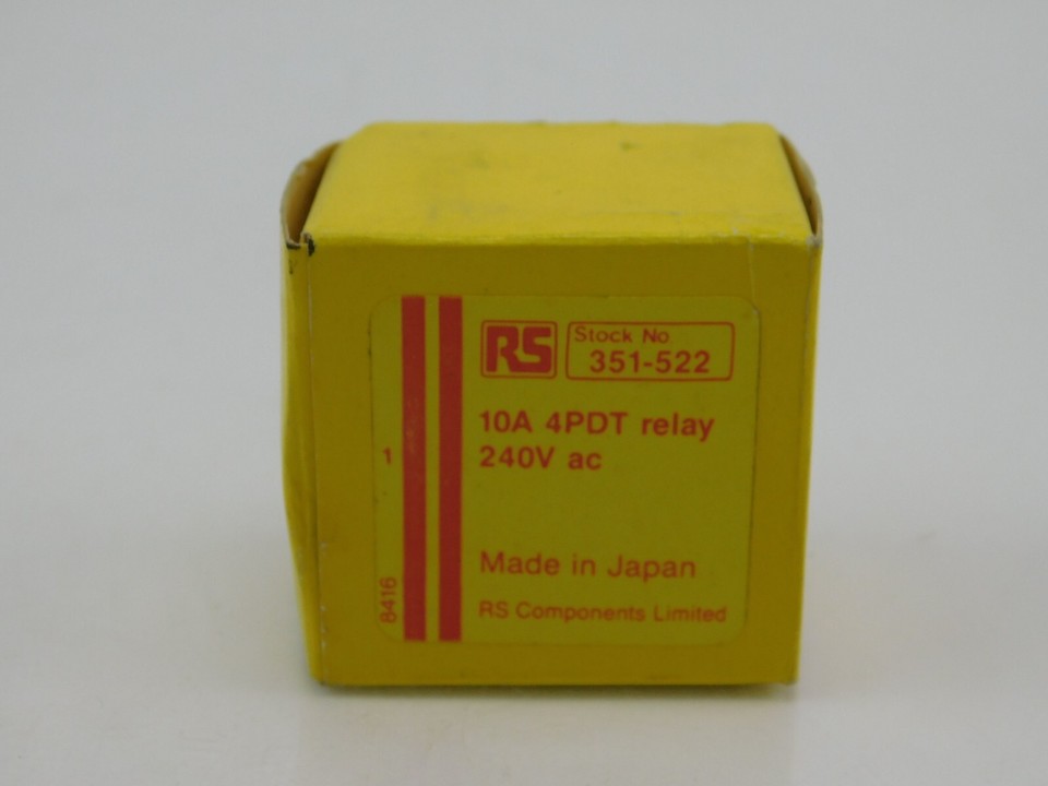 RS Components Limited 351522 10A 4PDT Relay 240VAC 3 Piece eBay