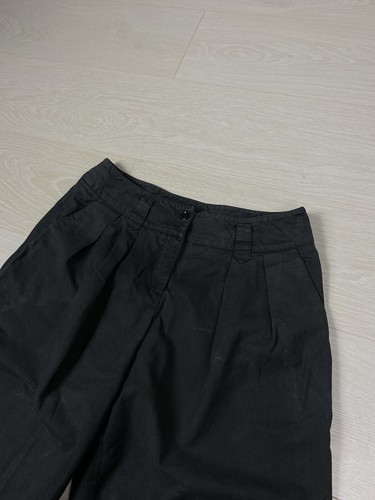 Pantalone Moschino Couture Milano plissettato cotone ritagliato dritto alto grigio - Foto 3 di 6