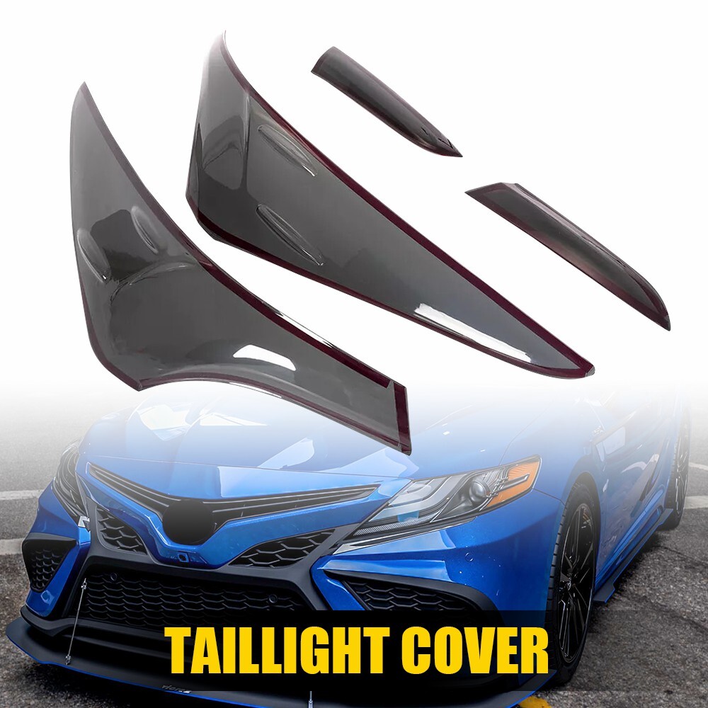 2018-24 Toyota Camry Smoked LED Tail Light Cover Trim Lens