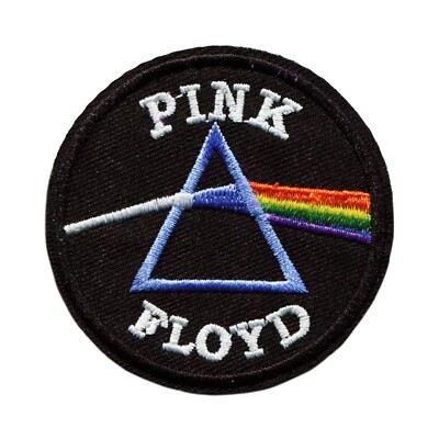 Pink Floyd Dark Side of the Moon Embroidered Iron On Patch -Iconic Rainbow Prism