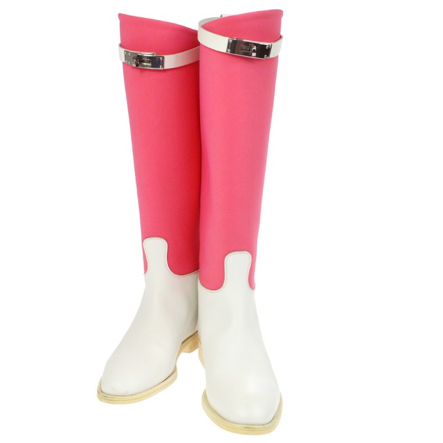 pink long boots