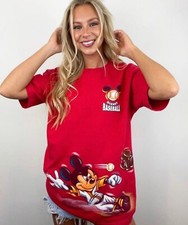 vintage 1999 disney baseball single stitch shirt w/ Mickey Mouse and Donald duck