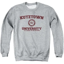 Kutztown Adult Crewneck Sweatshirt Circle Logo, Athletic Heather, S-3XL