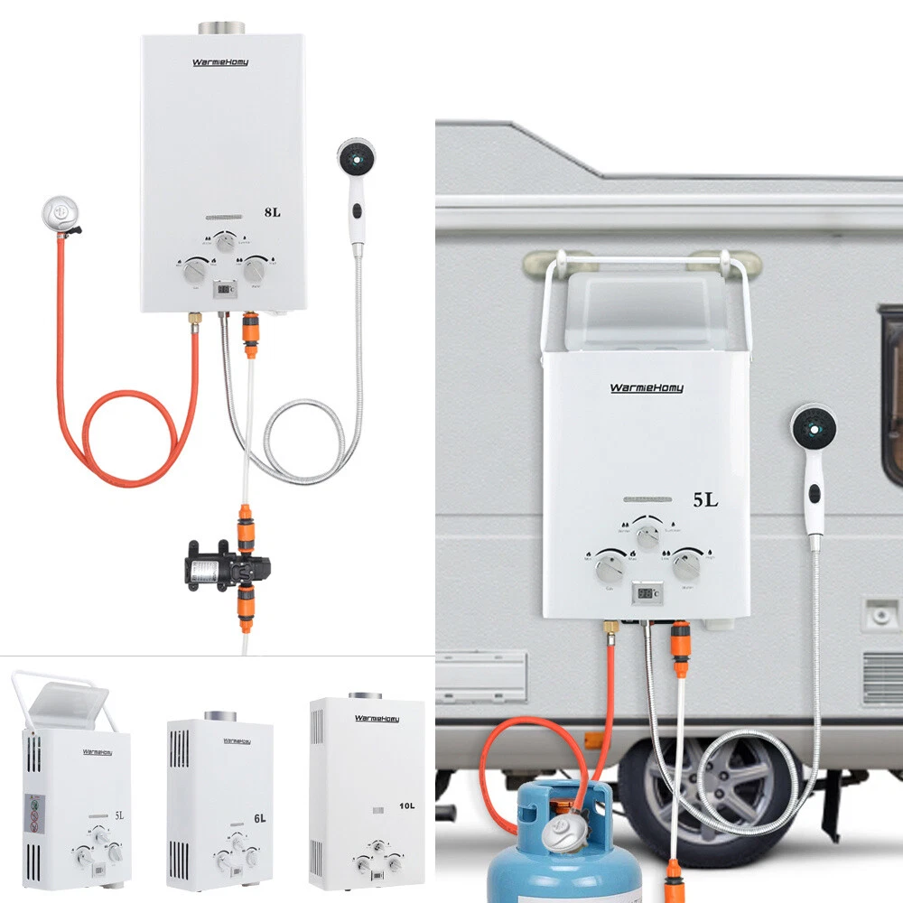 Portable Tankless Gas Water Heater Outdoor Shower LPG Propane Boiler  5/6/8/10L | eBay