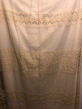 Vtg Polyester Semi-Shear 2 Curtain Panels 52 x 82