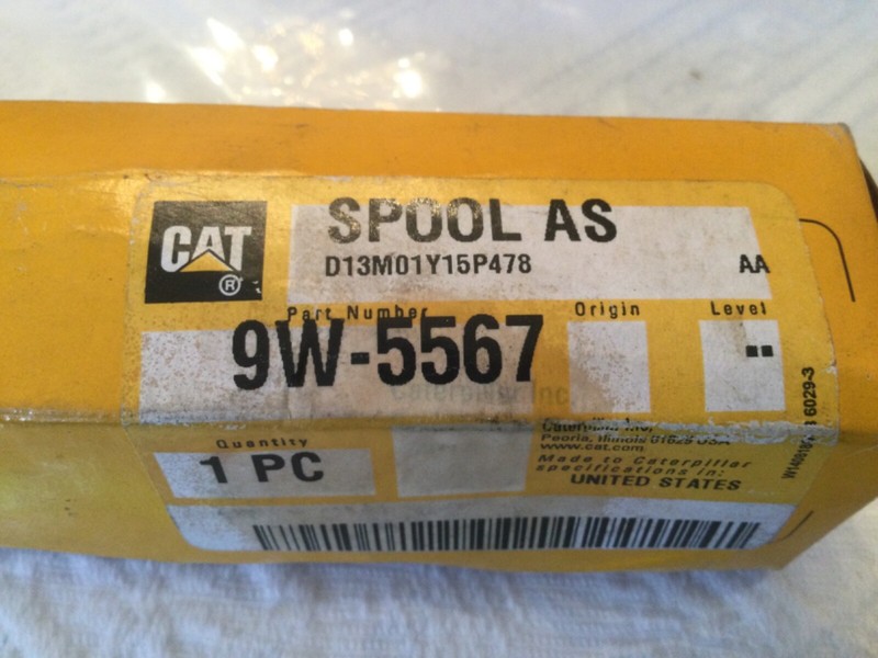 OEM Caterpillar CAT 9W-5567 Hydraulic Control Valve Relief Spool Assembly 9W5567