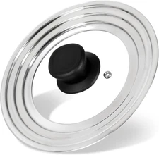 Universal Lid for Pots and Pans Skillets, Stainless Steel Pan Cover Fits 6-7-8 I