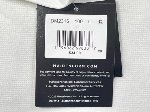 NWT Maidenform Women's Size L Convertible M Lift Bralette DM2316 White - Picture 8 of 8