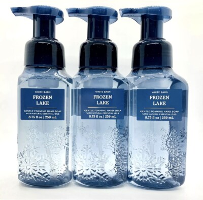 3-PACK BATH & BODY WORKS WHITE BARN FROZEN LAKE GENTLE FOAMING HAND SOAP 8.75 OZ