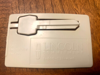 1980s Lincoln AXXCESS 8005-X Emergency Plastic Credit Card Wallet