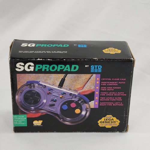 Sega Genesis SV-434 SG ProPad Clear Turbo Controller With Original Box VG - Picture 6 of 10