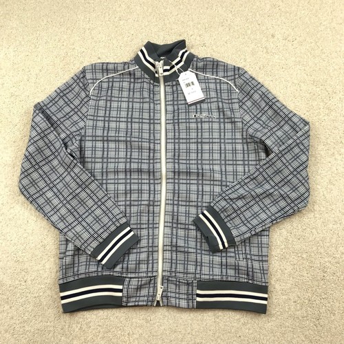Ben Sherman karierte Trainingsjacke Herren mittelgrau neu *defekt*