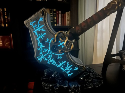 New Replica Game Cosplay Prop God of War: Ragnarok Thor's Hammer Resin Model Toy - Picture 10 of 10
