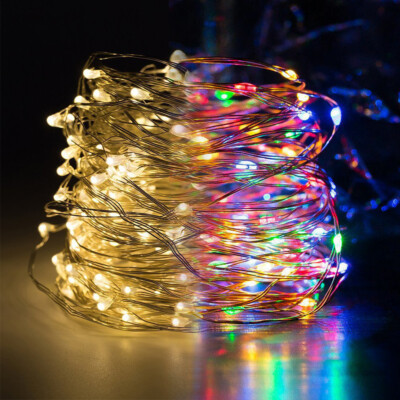 SALCAR 10m LED Lichterkette Innen Drahtlichterkette Kupferdraht Warmweiß Bunt