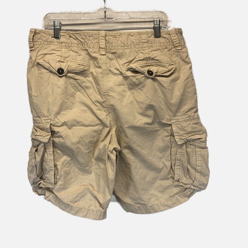 American Eagle Classic Fit Tan Khaki Cargo Shorts Sz 33 C - Picture 2 of 5