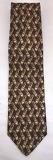 New Old Stock Brooks Brothers Makers Maroon Gold Wingtips Silk Neck Tie 58"