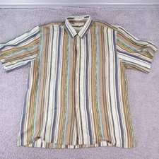 Joseph Abboud Silk Cotton Stripe Paisley Camp...
